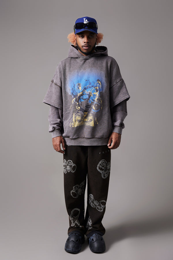 NEBULA Double Sleeves Vintage Hoodie