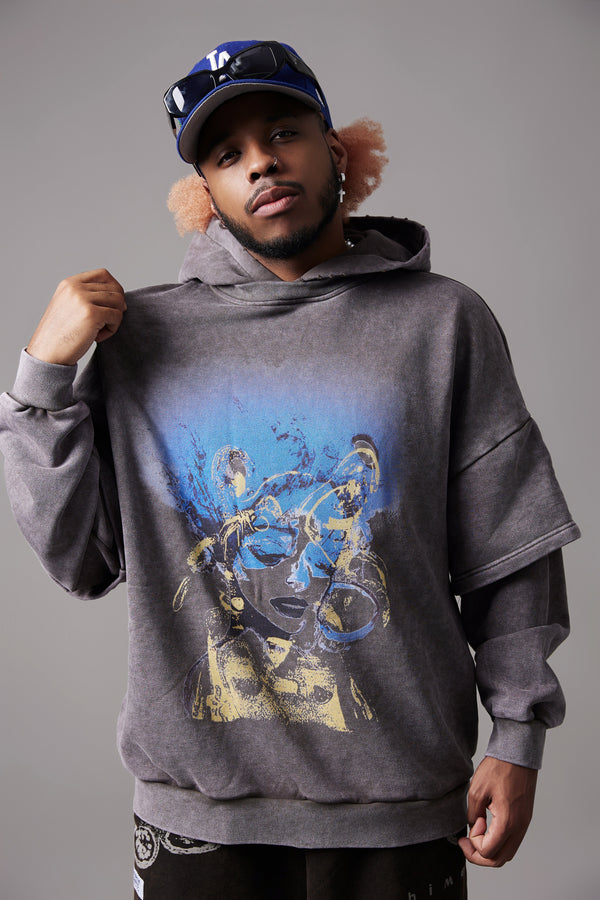 NEBULA Double Sleeves Vintage Hoodie