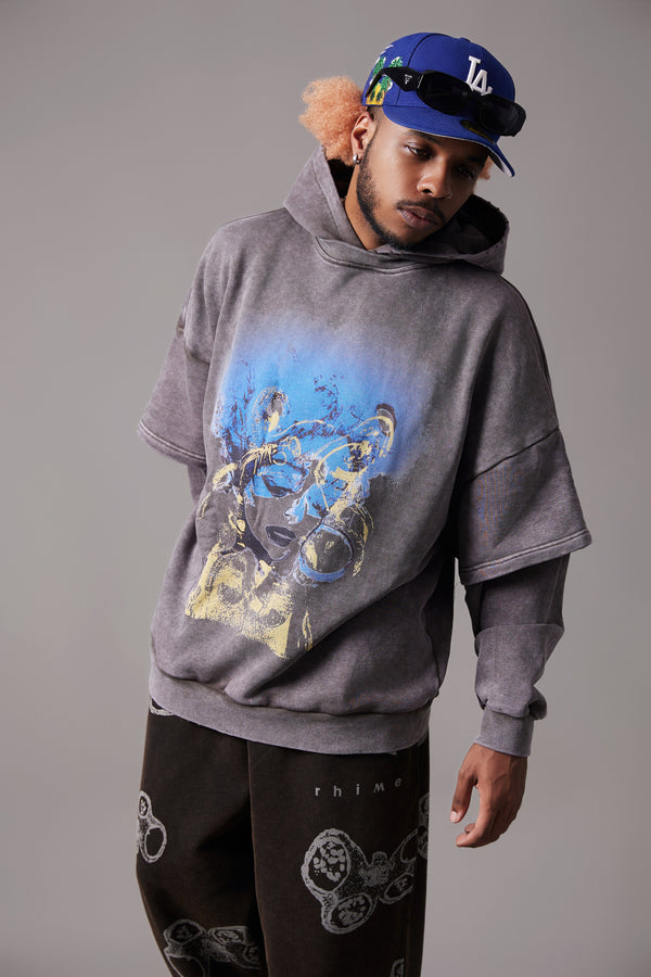 NEBULA Double Sleeves Vintage Hoodie